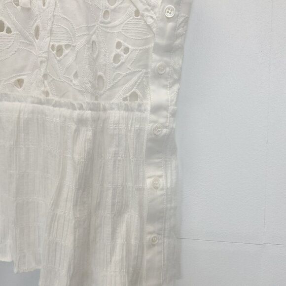 IRO Mireya Eyelet Strappy Halter Neck Peplum Top - Picture 11 of 14